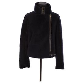 J Brand Leather jacket Blue