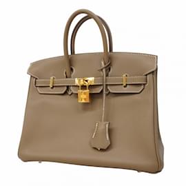 Hermès-Hermes Birkin 25 Handbag in Etoupe Gray-Taupe