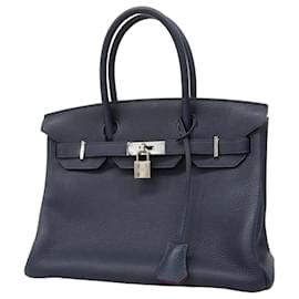 Hermès-Hermes Birkin 30 Verso Handbag-Blue,Purple