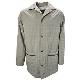 Loro Piana gesteppte Hemdjacke mit Kragen aus beigem Polyamid Beige