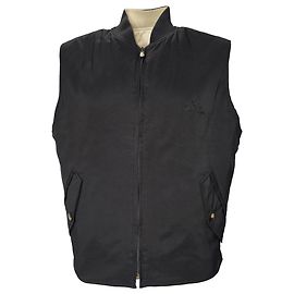 Wendeweste aus schwarzem Polyamid mit gesticktem Loro Piana-Logo Schwarz