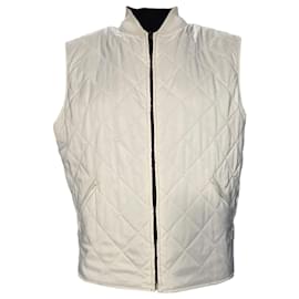 Loro Piana- Loro Piana Embroidered Logo Reversible Vest Jacket in Black Polyamide-Black