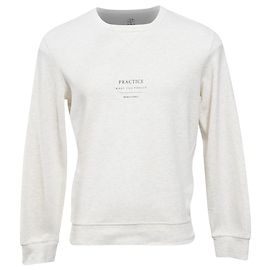 Sudadera de cuello redondo estampada Brunello Cucinelli en algodón blanco Blanco