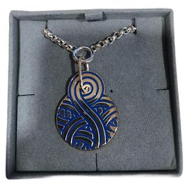 Arthus-Bertrand Medaglia d'Argento Jordane Saget Blu Reale Argento Blu