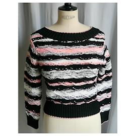 Chanel-CHANEL Multicolor knit sweater in excellent condition size 36-Multiple colors