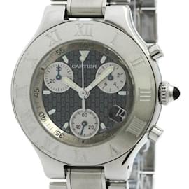 Cartier-Cartier Must 21 Chronoscaph Steel Quartz Men's Watch-Other