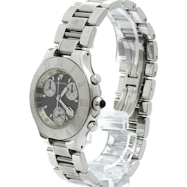 Cartier-Cartier Must 21 Chronoscaph Steel Quartz Men's Watch-Other
