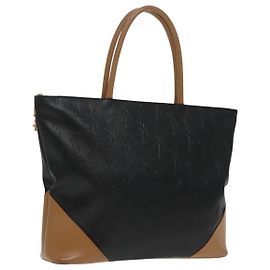 Saint Laurent Sac à main Cassandra en PVC cuir noir Auth yk15746 Noir