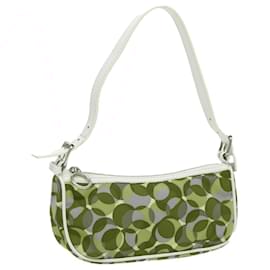 Céline-CELINE Shoulder Bag Canvas Red White Silver Auth bs19147-Silvery,White,Red