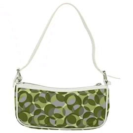 Céline-CELINE Shoulder Bag Canvas Red White Silver Auth bs19147-Silvery,White,Red