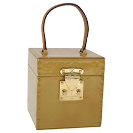 Louis Vuitton-LOUIS VUITTON Monogram Vernis Bleecker Cosmetic Pouch Beige M91002 LV Auth 97098-Beige