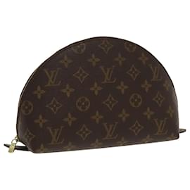 Louis Vuitton-LOUIS VUITTON Monogram Trousse Demi Ronde Cosmetic Pouch M47520 LV Auth bs19076-Monogram