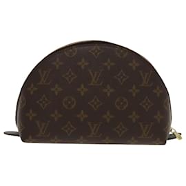 Louis Vuitton-LOUIS VUITTON Monogram Trousse Demi Ronde Cosmetic Pouch M47520 LV Auth bs19076-Monogram