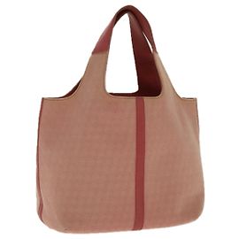 Autre Marque BOTTEGA VENETA Hand Bag Canvas Pink Auth 94232 Pink