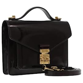 Louis Vuitton-LOUIS VUITTON Monogram Vernis Monceau BB Bag 2way Amarante M91580 LV Auth 94183-Dark red