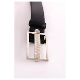 Autre Marque-Leather belt-Black