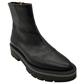 Robert Clergerie Black Leather Booties Black