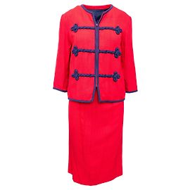 Autre Marque Set giacca e gonna vintage Collection Privée Rosso