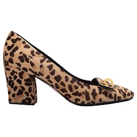 Christian Dior Pumps aus Ponyhaar mit Leopardenmuster, Größe 40, tan und schwarz Kamel