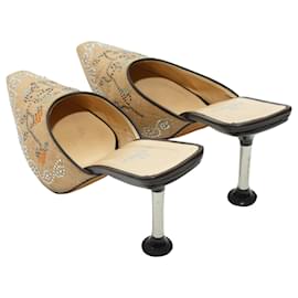 Fendi-FENDI Sandals T.EU 38 Cloth-Camel