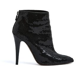 Walter Steiger Ankle Boots EU37.5 Black Sequins and Satin UK4.5 US7 Black