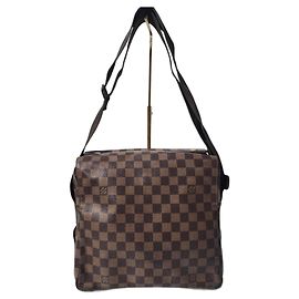 Borsa Naviglio in tela Damier Ebene Louis Vuitton marrone Marrone