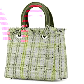 Dior-Orange Dior Medium Tweed Heart Deco Lady Dior Satchel-Orange