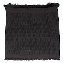 Fendi-FENDI Scarves T.  Fur-Black