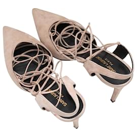 Saint Laurent-SAINT LAURENT Heels T.EU 40 Suede-Beige