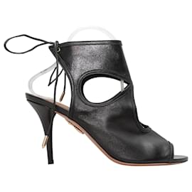 Aquazzura-AQUAZZURA Ankle boots T.EU 40 Leather-Black