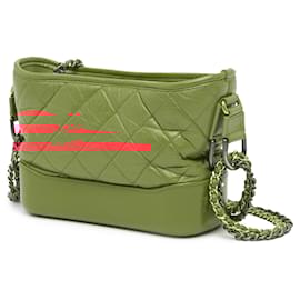 Chanel-Red Chanel Small Aged Calfskin Gabrielle Crossbody-Red