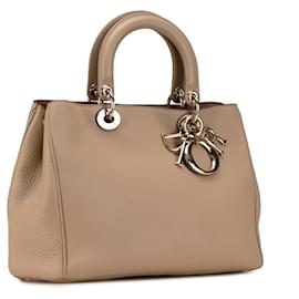 Dior-Brown Dior Medium Diorissimo Satchel-Brown