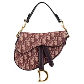 Dior-Red Dior Mini Oblique Saddle Shoulder Bag-Red