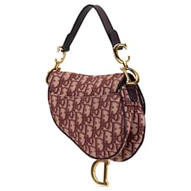Dior-Red Dior Mini Oblique Saddle Shoulder Bag-Red