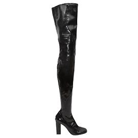 Botas de tacón negras Emporio Armani de charol, talla 40 Negro
