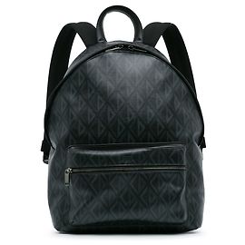 Schwarzer Dior CD Diamond Rider Reißverschluss-Rucksack Schwarz