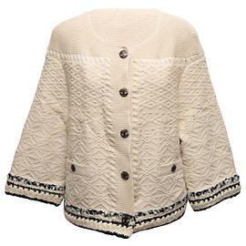 CHANEL Tricot T.FR 46 Cachemire Blanc