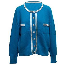 CHANEL Strickwaren T.FR 50 Kaschmir Blau