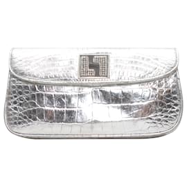 Autre Marque-NON SIGNE / UNSIGNED Clutch bags T.  Cloth-Silvery