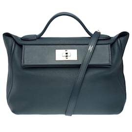 Hermès-Sac HERMES 24/24 en Cuir Vert - 101818-Vert