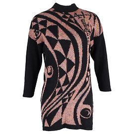 Robe mini en pull Emilio Pucci en polyamide rose et noir Rose