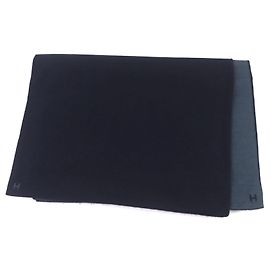 Hermès HERMES Alle Retour Cashmere Silk Reversible Scarf Blue