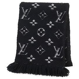 Sciarpa Monogram Louis Vuitton Nero Argento Nero