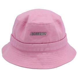 Jacquemus Le bob Gadjo en toile rose Marron Rose