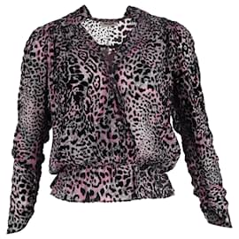 Blouse V-Neck à Imprimé Léopard Zadig & Voltaire en Viscose Multicolore Multicolore