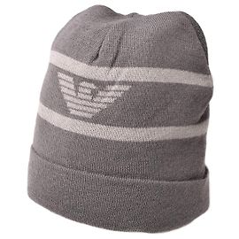 Emporio Armani Herren Strickmütze grau Grau