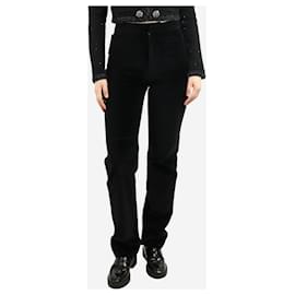 Autre Marque-Black velvet straight-leg trousers - size S-Black