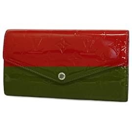 Louis Vuitton-Louis Vuitton Long Wallet Vernis Portefeuille Sarah M90208-Fuschia