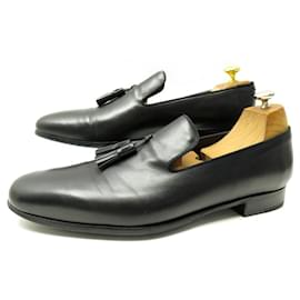 JM Weston-JM WESTON ALBI 11A7EYH3259N 9 43 PUMPS PAMPILLES LEATHER SHOES-Black