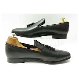 JM Weston-JM WESTON ALBI 11A7EYH3259N 9 43 PUMPS PAMPILLES LEATHER SHOES-Black
